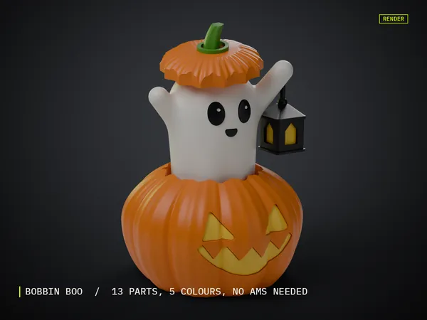 Render of my Bobbin Boo Halloween 3D print model