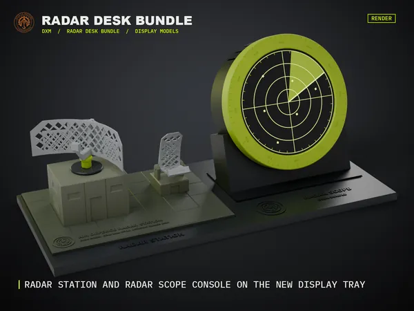 Render of my Radar Desk Bundle 3D print model