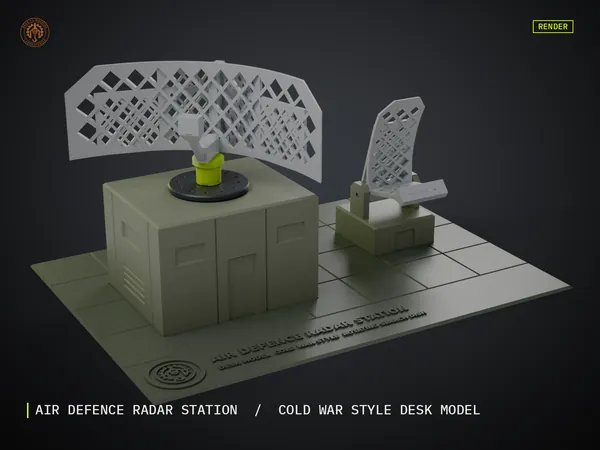 Render of my Air Defence Radar Station 3D print model