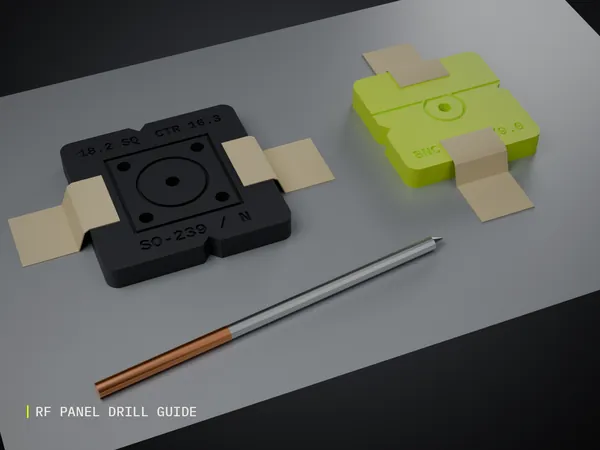 Render of my RF Panel Drill Guides 3D print model