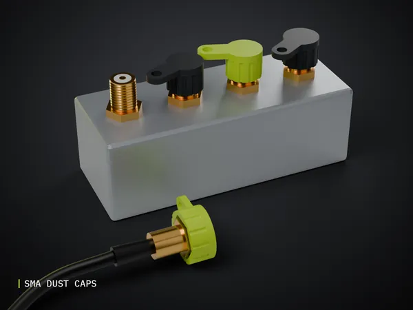 Render of my SMA Dust Caps 3D print model