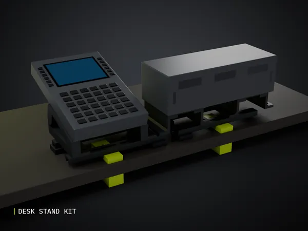 Render of my WinWing MCDU and FCU Desk Stand Kit 3D print model